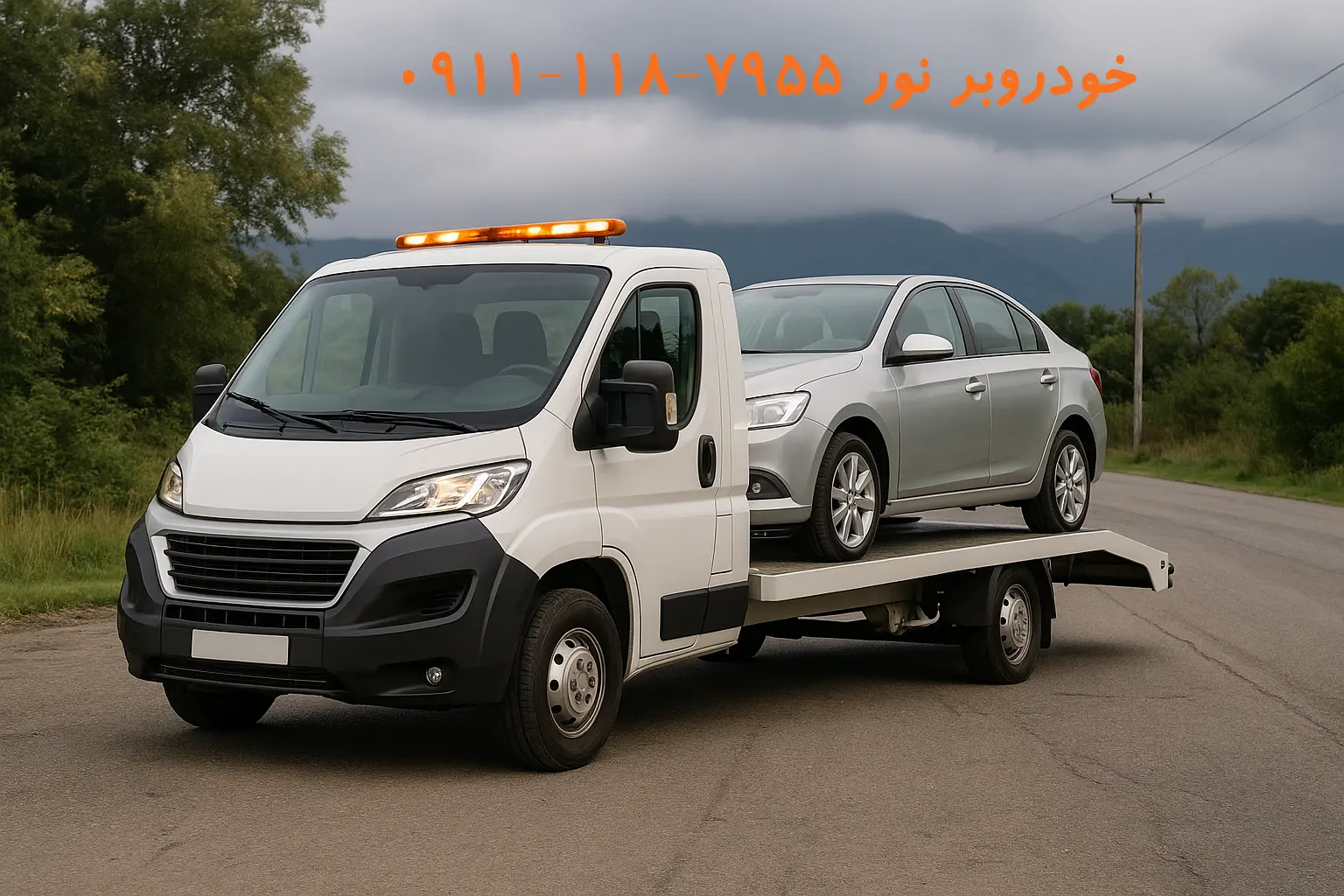 خودروبر نور 🚘 | حمل ایمن خودرو با کفی و یدککش توسط خودروبر کاسپین 3 خودروبر نور📞09111187955📞